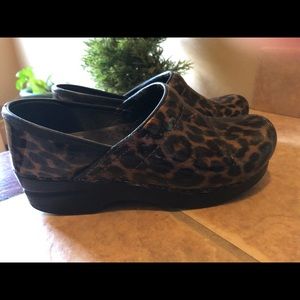 Dansko nursing shoes leopard